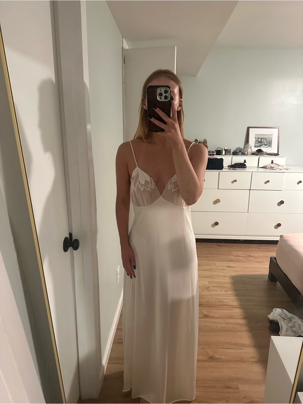 Vintage 1960s Lace-Trim Slip Dress